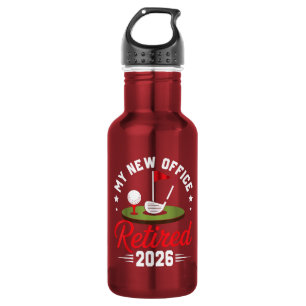 Mein neues Büro Ruhestand 2026 Golf Ruhestand Edelstahlflasche