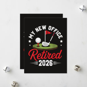 Mein neues Büro Ruhestand 2026 Golf Ruhestand Feiertagskarte