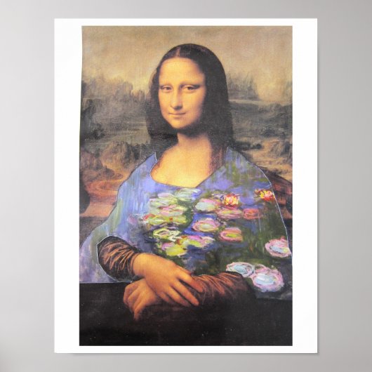 Mein neues Kleid - Mona Lisa in a Monet - Collage Poster (Vorne)
