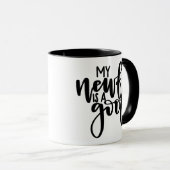 Mein Newf ist ein Schnitzer - Tasse (VorderseiteRechts)