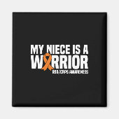 Mein Nichte ist ein Krieger Orange Ribbon Rsdcrps  Magnet (Vorne)