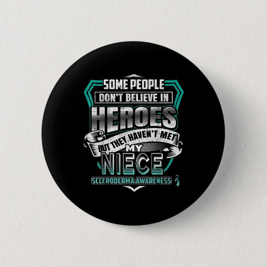 Mein Nichte ist ein Krieger - Skleroderma-Bewussts Button (Vorderseite)