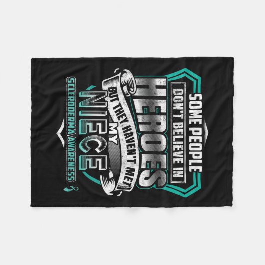 Mein Nichte ist ein Krieger - Skleroderma-Bewussts Fleecedecke (Vorderseite (Horizontal))