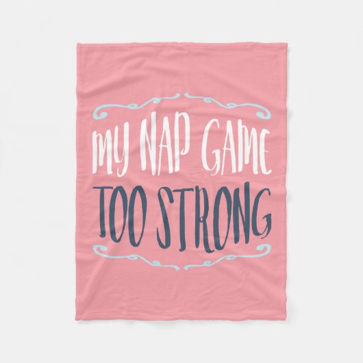 Mein Nickerchen-Spiel-zu starkes lustiges Zitat Fleecedecke (Vorderseite)