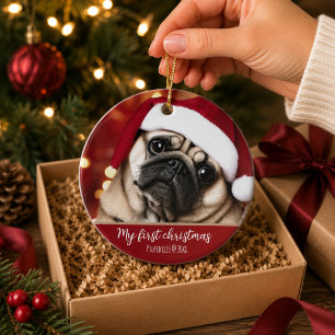 Mein Niedlicher Hundeliebhaber zu Weihnachten Keramik Ornament