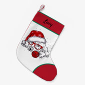 Mein niedlicher kleiner Welpe froh Weihnachten Kleiner Weihnachtsstrumpf (Vorderansicht (hängend))