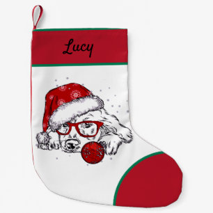 Mein niedlicher kleiner Welpe froh Weihnachten Weihnachtsstrumpf