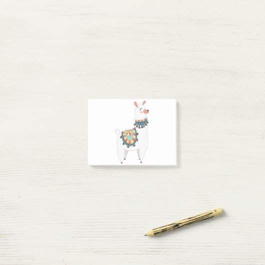 Mein Niedlicher Llama Post-it Klebezettel (Auf Schreibtisch)