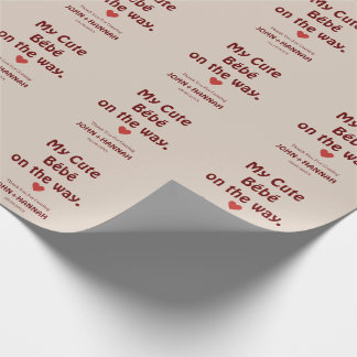 Mein Niedliches Bébé auf der "Way Funny Co-ed Baby Geschenkpapier