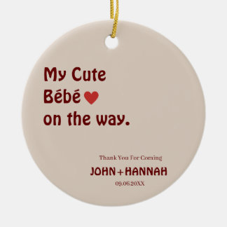 Mein Niedliches Bébé auf der "Way Funny Co-ed Baby Keramik Ornament