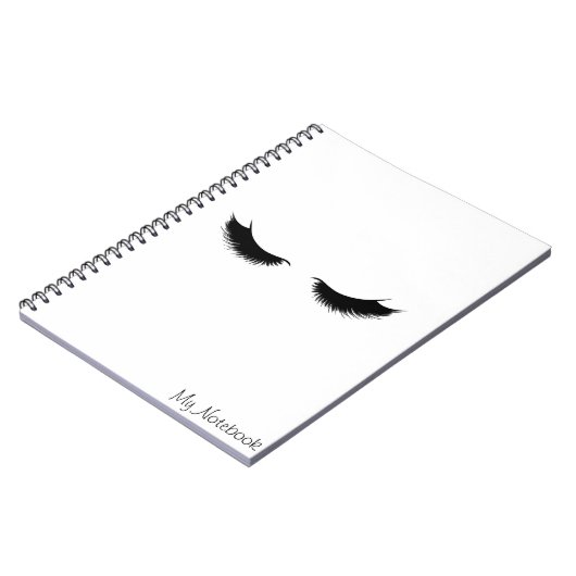 Mein Notebook mit Lashes Notizblock (Linke Seite)