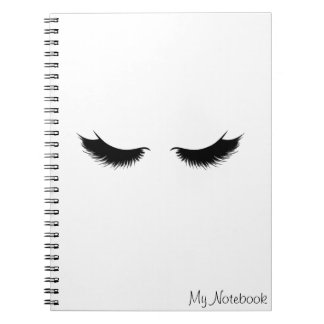 Mein Notebook mit Lashes Notizblock