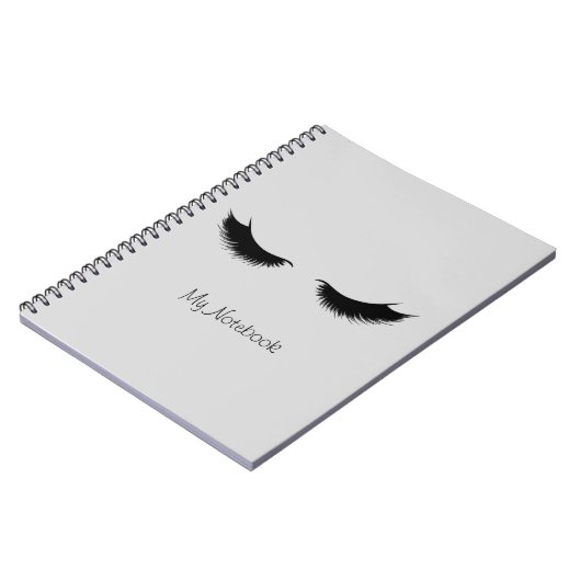 Mein Notebook mit Lashes Notizblock (Linke Seite)