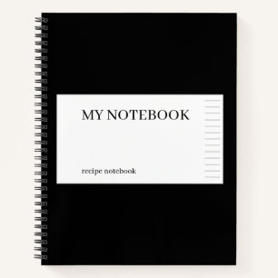 Mein Notebook, Rezept-Notebook - Schwarz Notizblock