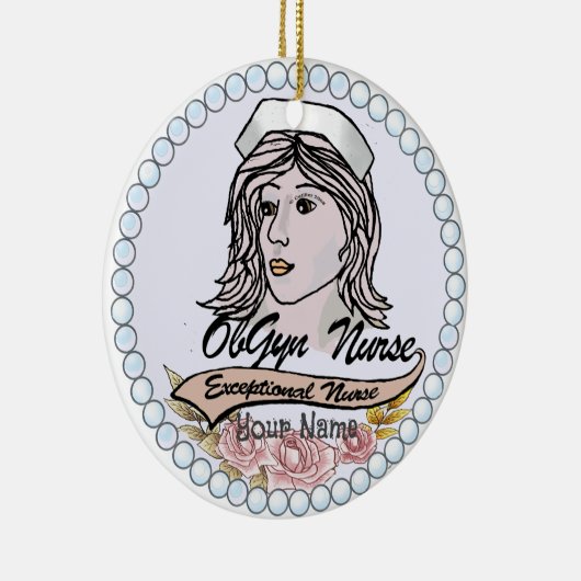 Mein OB GYN Nurse Keramik Ornament (Rechts)