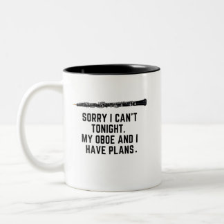 Mein Oboe und ich haben Pläne für einen lustigen O Zweifarbige Tasse