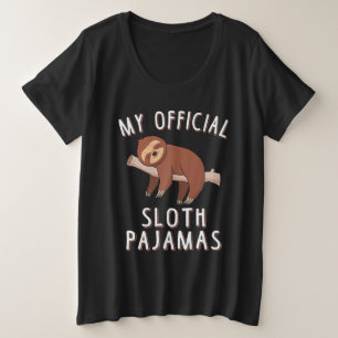Mein Offizieller Sloth Pajamas Niedlicher Schlafpl Große Größe T-Shirt