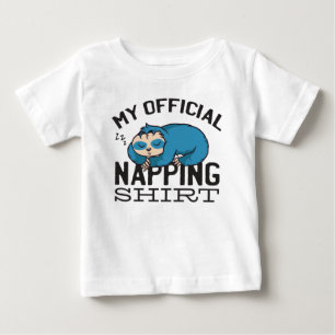 Mein offizielles Napp-Shirt - Faules schlafendes F Baby T-shirt