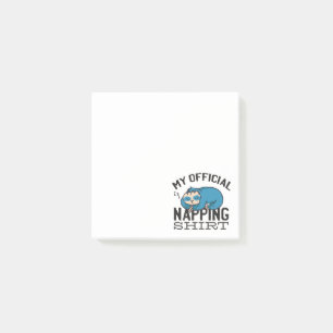 Mein offizielles Nickerchen-Shirt - Fauler schlafe Post-it Klebezettel