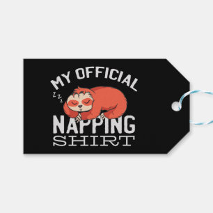 Mein offizielles Nickerchen-Shirt Faultier Geschenkanhänger