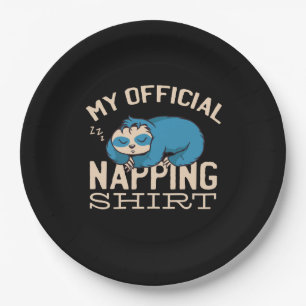 Mein offizielles Shirt, ein wackeliger Schlaf Pappteller
