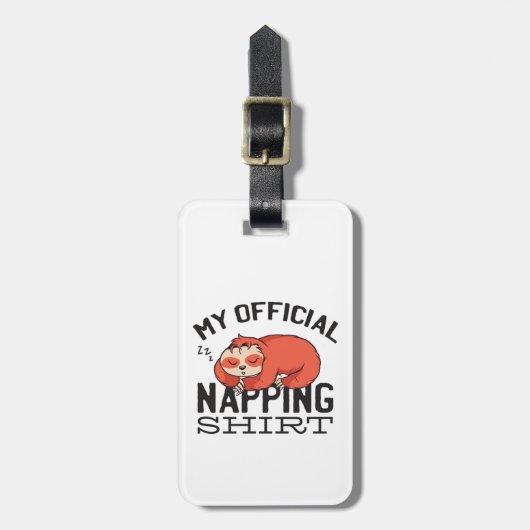 Mein offizielles Shirt - Lächelnder Schlaf Gepäckanhänger (Vorderseite vertikal)