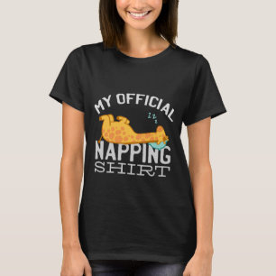 Mein offizielles Shirt - Lazy schlafend Giraffe