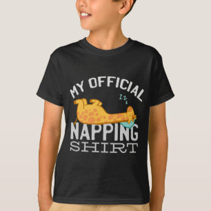 Mein offizielles Shirt - Lazy schlafend Giraffe