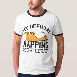Mein offizielles Shirt - Lazy schlafend Giraffe