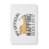 Mein offizielles Shirt - Lazy schlafend Giraffe Badematte (Vorderseite Vertikal)