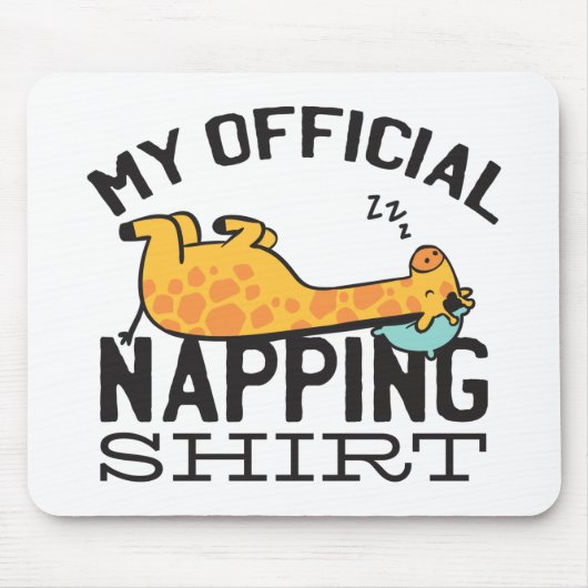 Mein offizielles Shirt - Lazy schlafend Giraffe Mousepad (Vorne)