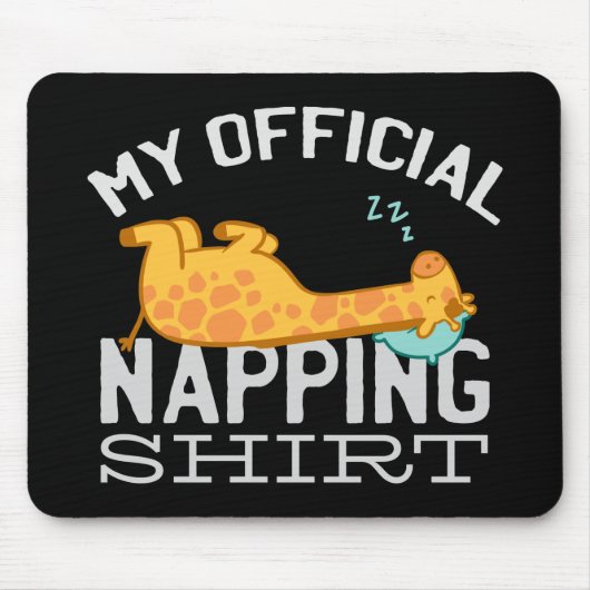 Mein offizielles Shirt - Lazy schlafend Giraffe Mousepad (Vorne)