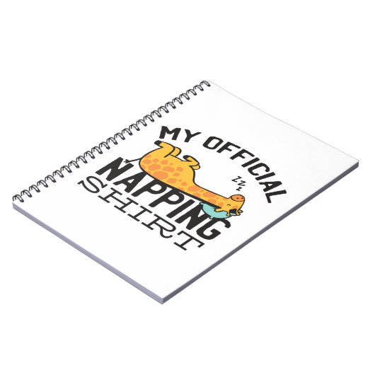 Mein offizielles Shirt - Lazy schlafend Giraffe Notizblock (Linke Seite)