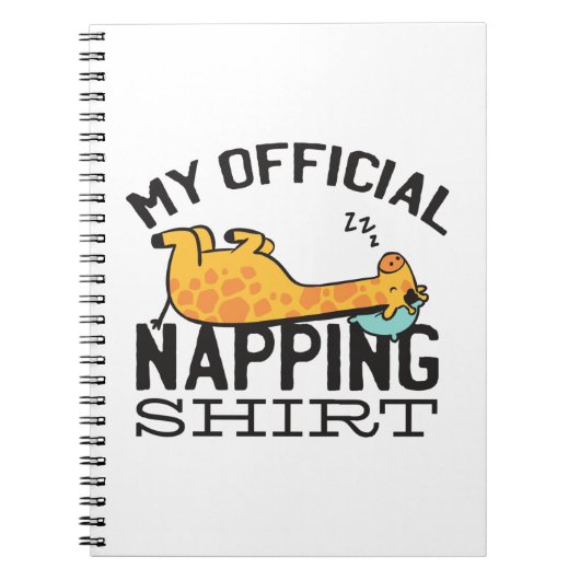 Mein offizielles Shirt - Lazy schlafend Giraffe Notizblock (Vorderseite)