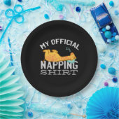 Mein offizielles Shirt - Lazy schlafend Giraffe Pappteller (Party)