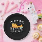 Mein offizielles Shirt - Lazy schlafend Giraffe Pappteller (Party)