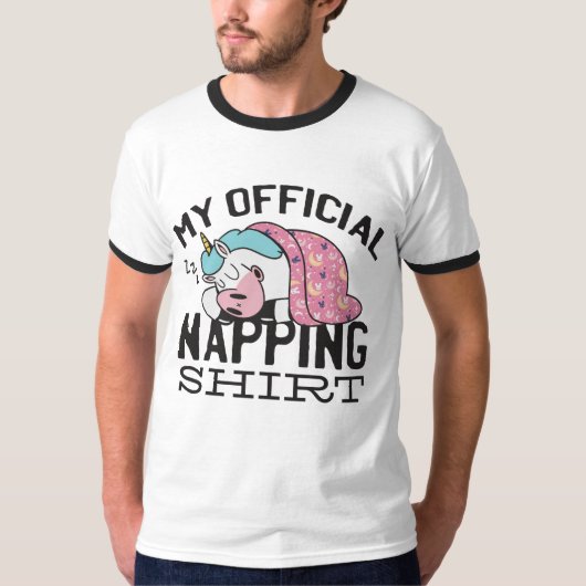 Mein offizielles Shirt - Lazy sleeping Unicorn (Vorderseite)