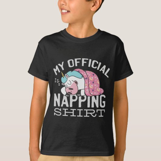 Mein offizielles Shirt - Lazy sleeping Unicorn (Vorderseite)