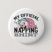 Mein offizielles Shirt - Lazy sleeping Unicorn Button (Vorderseite)