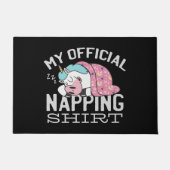 Mein offizielles Shirt - Lazy sleeping Unicorn Fußmatte (Vorderseite)