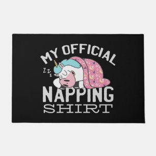 Mein offizielles Shirt - Lazy sleeping Unicorn Fußmatte