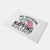 Mein offizielles Shirt - Lazy sleeping Unicorn Fußmatte (Schrägansicht)