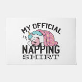 Mein offizielles Shirt - Lazy sleeping Unicorn Fußmatte (Vorderseite)