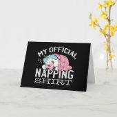 Mein offizielles Shirt - Lazy sleeping Unicorn Karte (Gelbe Blume)