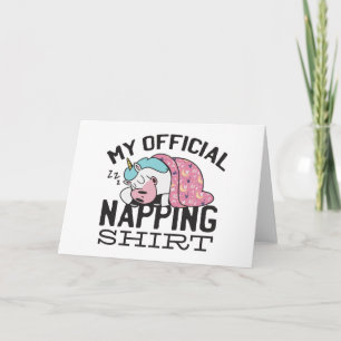 Mein offizielles Shirt - Lazy sleeping Unicorn Karte