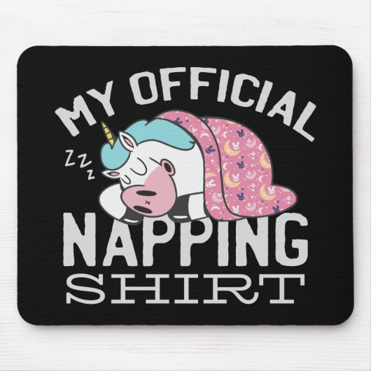 Mein offizielles Shirt - Lazy sleeping Unicorn Mousepad (Vorne)