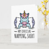 Mein offizielles Shirt mit schlafenden Einhorn Karte (Gelbe Blume)