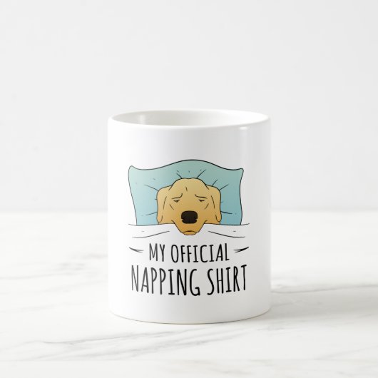 Mein offizielles Shirt mit Schlafhund Kaffeetasse (Mittel)