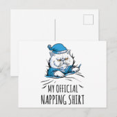 Mein offizielles Shirt mit Schlafhund Postkarte (Vorne/Hinten)