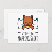 Mein offizielles Shirt mit Schlafkatze Postkarte (Vorne/Hinten)